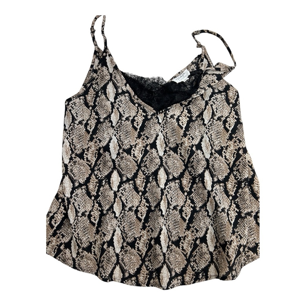 Escape by Blu Pepper Animal Print Lace Cami